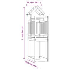 Vidaxl Hracia veža 52,5x110,5x214 cm masívne drevo Douglas