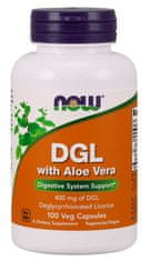 NOW Foods DGL + Aloe Vera, 400 mg, 100 rastlinných kapsúl
