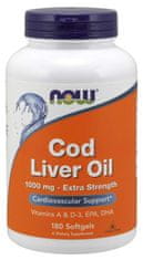 NOW Foods Cod Liver Oil (olej z tresčej pečene), 1000 mg, 180 softgel kapsúl