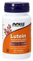 NOW Foods Luteín 10 mg (zdravie očí), 60 softgel kapsúl