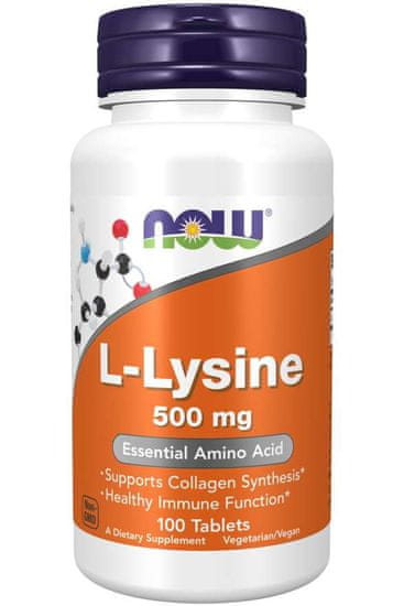 NOW Foods Foods L-Lyzín (L-lyzín), 500 mg, 100 tabliet