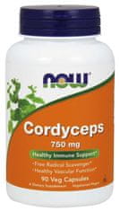 NOW Foods Cordyceps 750 mg (Organic), 90 kapsúl