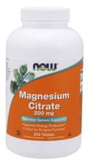 NOW Foods Magnesium Citrate (horčík citrát), 200 mg, 250 tabliet