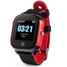 Secutek Detské hodinky s GPS lokátorom SWX-GW700S Červeno-čierne
