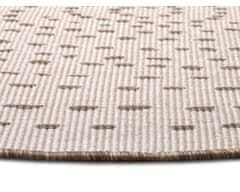 NORTHRUGS Kusový koberec Twin-Wendeteppiche 105414 Linen kruh – na von aj na doma 140x140 (priemer) kruh