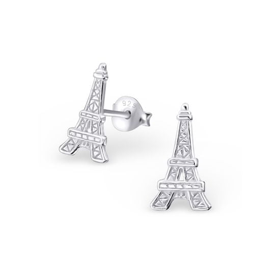 JesiDesign Strieborné náušnice napichovacie Eiffelova veža