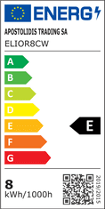 Diolamp LED Filament žiarovka číra A60 8W/230V/E27/6500K/1040Lm/360°