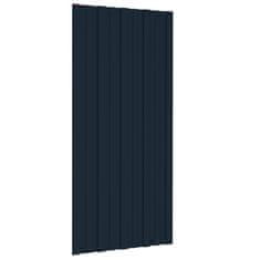 Vidaxl Strešné panely 12 ks pozinkovaná oceľ antracitové 100x45 cm