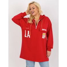 RELEVANCE Dámska blúzka s nápisom dlhšia plus size LINSA červená RV-BL-8258.34_394391 Univerzálne