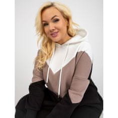 RELEVANCE Dámske šaty plus size s kapucňou BASIC ecru čierne RV-SK-8420.17_394408 Univerzálne