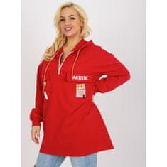 RELEVANCE Dámska blúzka s nápisom dlhšia plus size LINSA červená RV-BL-8258.34_394391 Univerzálne