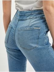 Orsay Modré dámské zkrácené slim fit džíny 34