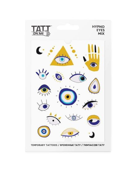 TATTon.me Vodeodolné dočasné tetovačky Hypno Eyes mix