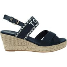 Tommy Hilfiger Sandále čierna 41 EU Seasonal Webbing Mid Wedge