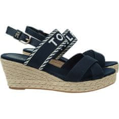 Tommy Hilfiger Sandále čierna 41 EU Seasonal Webbing Mid Wedge