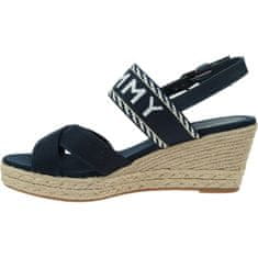 Tommy Hilfiger Sandále čierna 41 EU Seasonal Webbing Mid Wedge