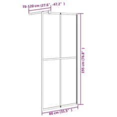 Vidaxl Sprchová zástena 80 x 195 cm tmavé tvrdené sklo