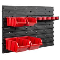 botle Panel na zavesenie náradia 58 x 39 cm Červené Boxy s držiakom na väčšie zariadenie nástroje