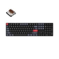 Keychron K5 Pro QMK/VIA Bezdrôtová mechanická klávesnica Full Size, biela LED dióda, Brown Gateron