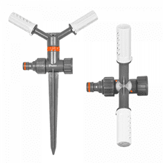 Bradas Zavlažovač rotačný dvojramenný s plastovým tŕňom WHITE LINE BR-WL-6106