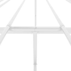 Vidaxl Kovový rám postele biely 140x200 cm
