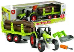 shumee Odnímateľný traktor s prívesom s drevom 43 cm