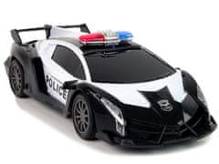 Lean-toys Policajné R/C diaľkovo ovládané pretekárske auto + dobíjacia batéria