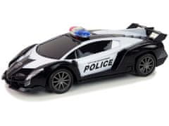 Lean-toys Policajné R/C diaľkovo ovládané pretekárske auto + dobíjacia batéria