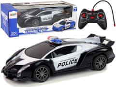 Lean-toys Policajné R/C diaľkovo ovládané pretekárske auto + dobíjacia batéria