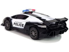 Lean-toys Policajné R/C diaľkovo ovládané pretekárske auto + dobíjacia batéria