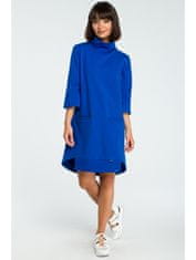BeWear Dámske mini šaty Yaa B089 kráľovsky modrá L
