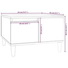 Vidaxl Konferenčný stolík dymový dub 55x55x36,5 cm spracované drevo