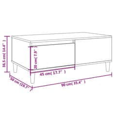 Vidaxl Konferenčný stolík dub sonoma 90x50x36,5 cm spracované drevo