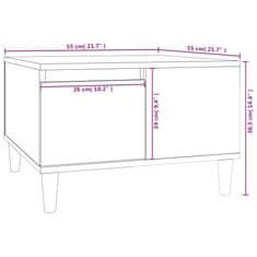 Vidaxl Konferenčný stolík čierny 55x55x36,5 cm spracované drevo