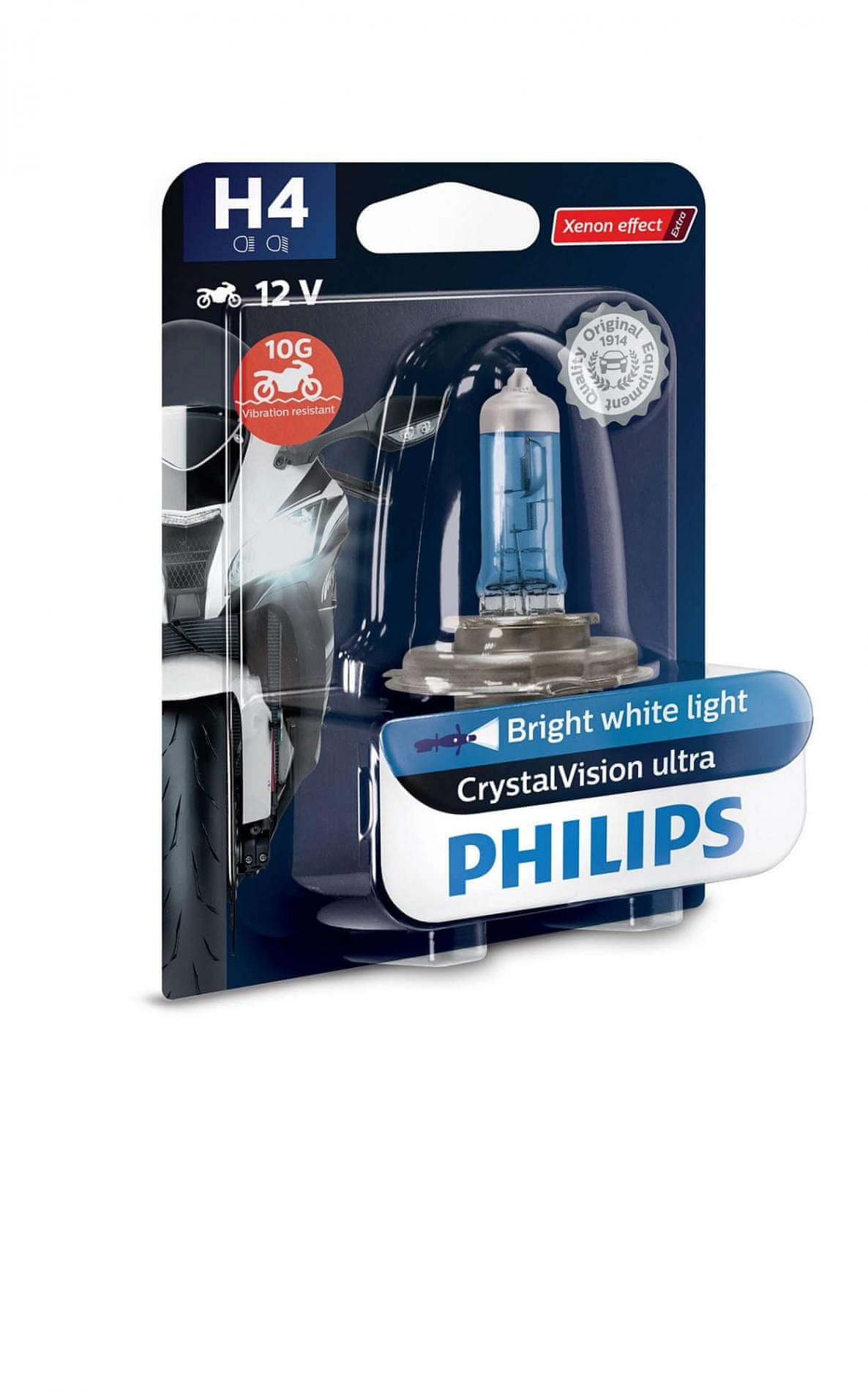 Ampoule H7 WhiteVision ultra PHILIPS 12V 55W 4200K - 12972WVUB1