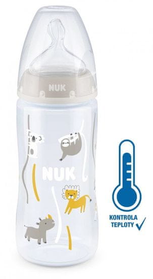 Nuk FC+ fľaša s kontrolou teploty 300 ml - béžová