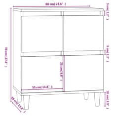 Petromila vidaXL Komoda sivý dub sonoma 60x35x70 cm spracované drevo