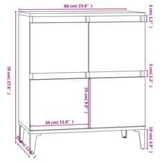 Vidaxl Komoda betónovo sivá 60x35x70 cm spracované drevo