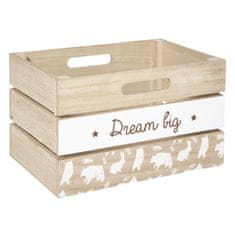 Atmosphera Drevený box na hračky Dream big 20x29x18 cm