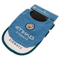 FOREVER COLLECTIBLES Detský bavlnený podbradník 2ks MANCHESTER CITY Bibs SQ