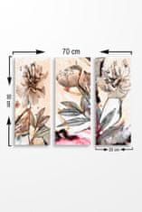 Wallity Súprava obrazov FLOWERS II 70 x 50 cm 3 kusy