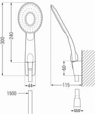 Mexen R-73 sprchovací set point, chróm (785735052-00)