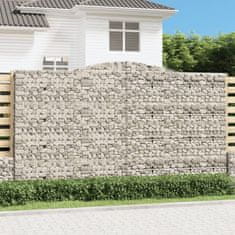 Vidaxl Oblúkový gabionový kôš 5 ks 400x50x220/240cm pozinkované železo