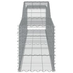 Vidaxl Oblúkový gabionový kôš 10 ks 400x50x60/80 cm pozinkované železo