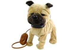 Lean-toys Interaktívny pes na vodítku + béžová búda