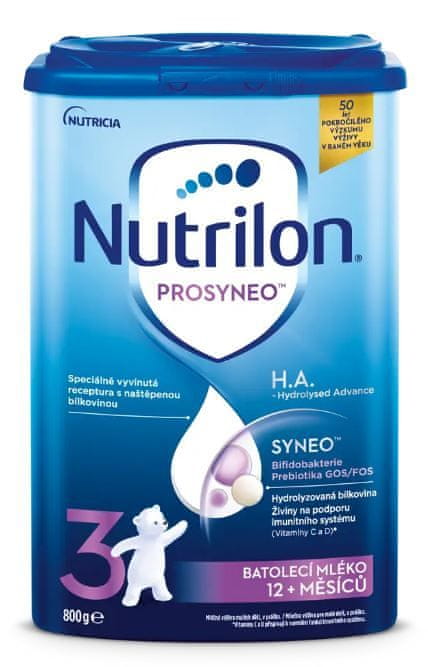 Nutrilon 3 Prosyneo™ H.A. - Hydrolysed Advance batoľacie mlieko od ukončeného 12. mesiaca 800 g