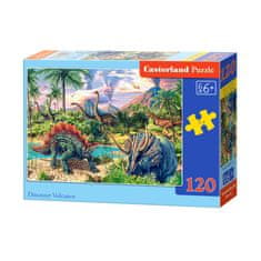 KIK Castorland Puzzle Dinosaurie vulkán 120 dielikov