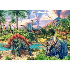 KIK Castorland Puzzle Dinosaurie vulkán 120 dielikov