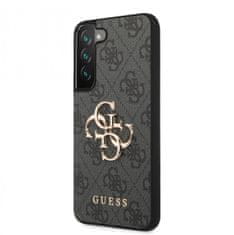 Guess Zadný kryt PU 4G Metal Logo pre Samsung Galaxy S23 Grey