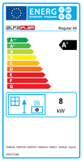 Alfa Plam sporák Regular 46 ECO DE LUX 8 kW, hnedý melír, ľavý